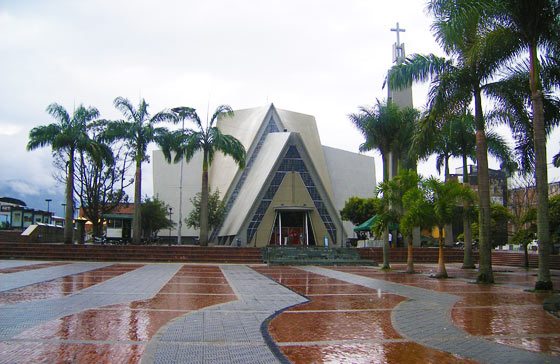 City central Plaza of Armenia, Quindio, Colombia.