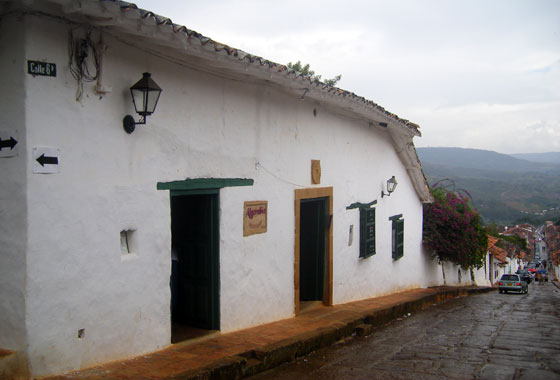 Outside Algarabia restaurant, Barichara