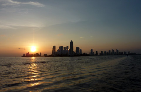 Sunset over Bocagrande, Cartagena