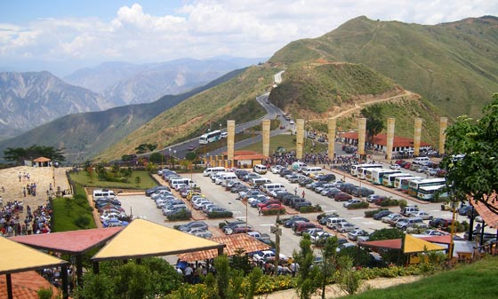 Car park at Parque Nacional del Chicamocha