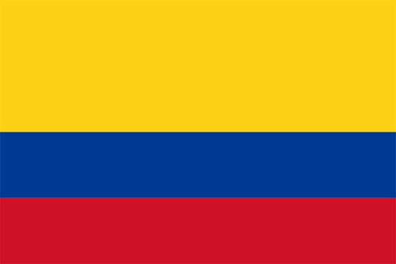 The official Colombia flag