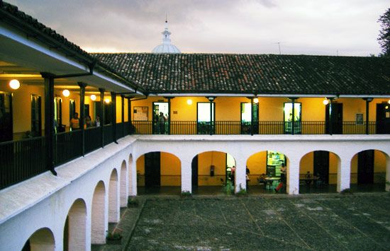 Typical courtyard in Popayan