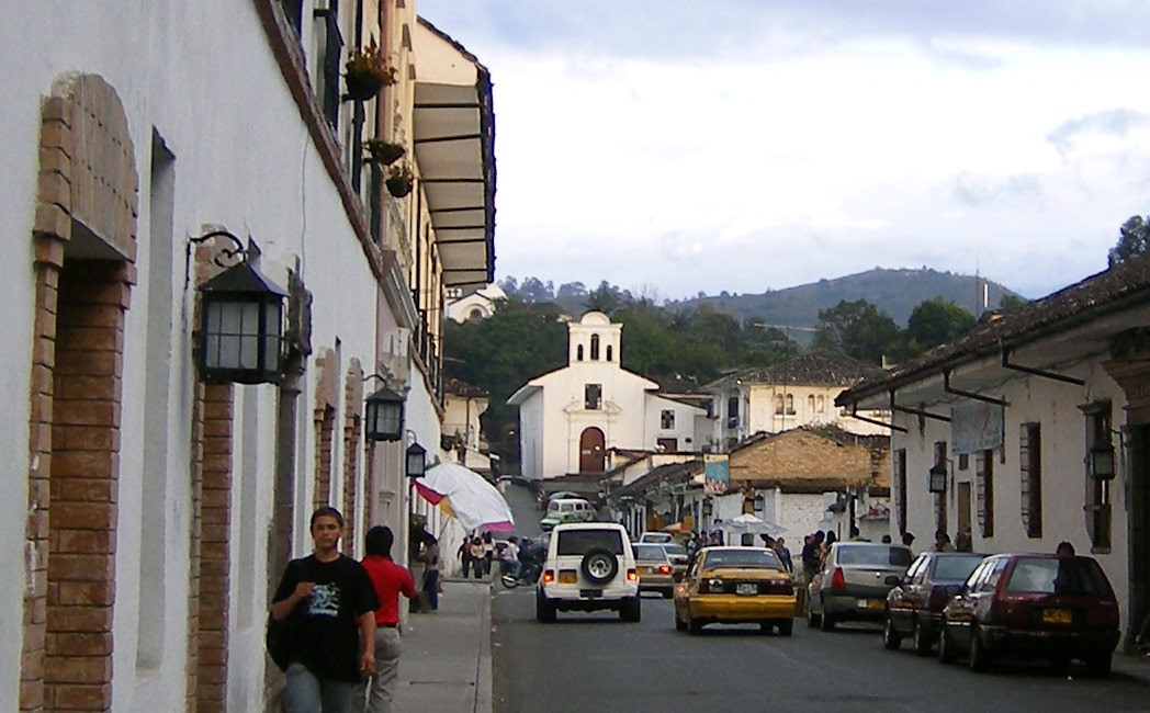 Typical courtyard in Popayan