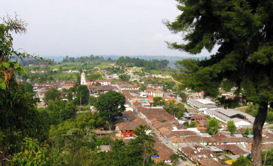 View of Salento from Alto de la Cruz lookout point