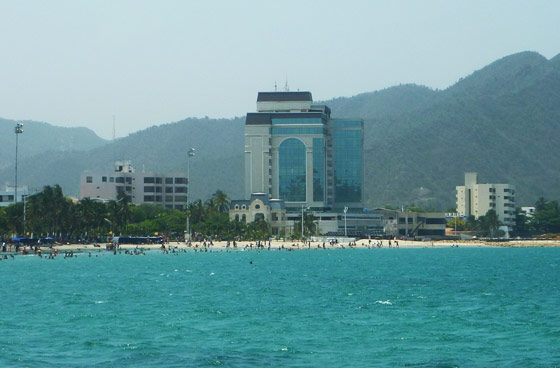 View of Santa Marta's main beach