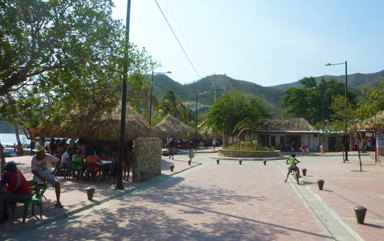 Taganga's main beachfront street