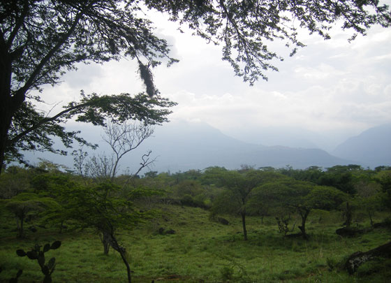 View along the Camino Real from Barichara to Guane