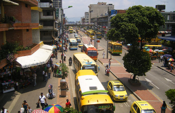 Carrera 15, one of the Bucaramanga's main arteries