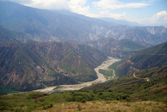 View of the Chicamocha Canyon in Santander
