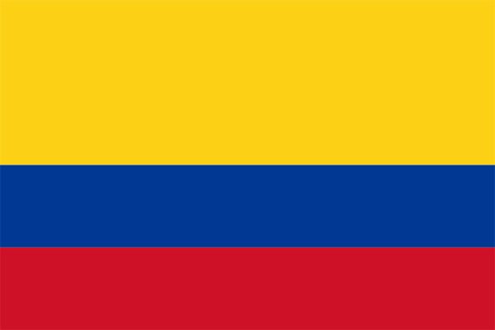 The official Colombia flag