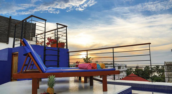 Rooftop terrace at Casa de Isabella, Santa Marta