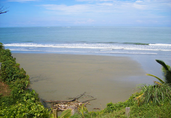 Ladrilleros beach view from cliff