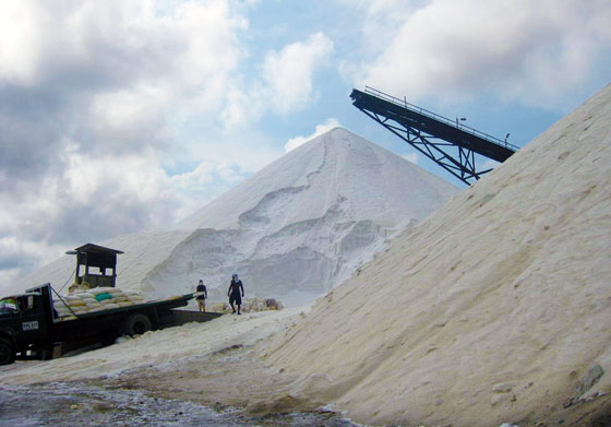 A typical salt mine at Manaure, La Guajira