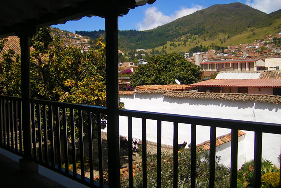 View from a balcony in the Museo de Arte Moderno, Pamplona, Colombia