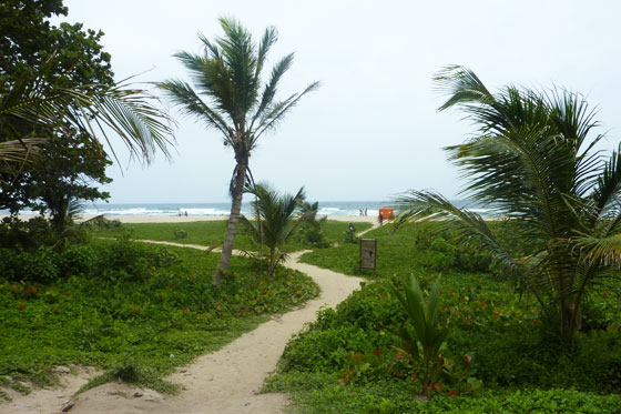 Entrance to Arecifes beach, Parque Tayrona