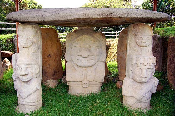 Ancient statues at San Agustin