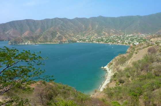 Taganga as seen from the road connecting it to Santa Marta